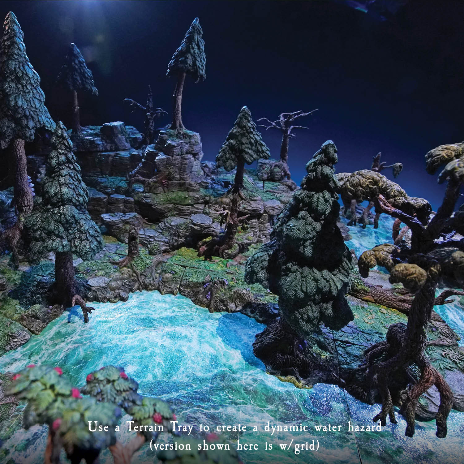 Terrain Tray 4-pack 6"x6": Raging River Straight/Raging River Curve - Image 4